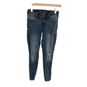 OLD NAVY‎ WOMENS JEANS SIZE 00 ROCKSTAR MID RISE MEDIUM WASH DENIM